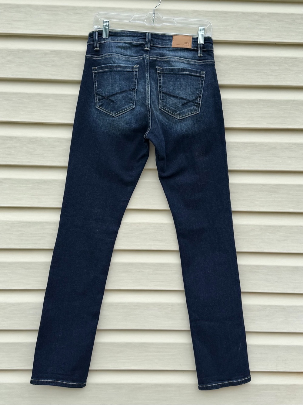 BKE Payton Straight Jeans Women’s 27x32 Dark Wash Mid Rise Stretch Denim - Picture 3 of 10